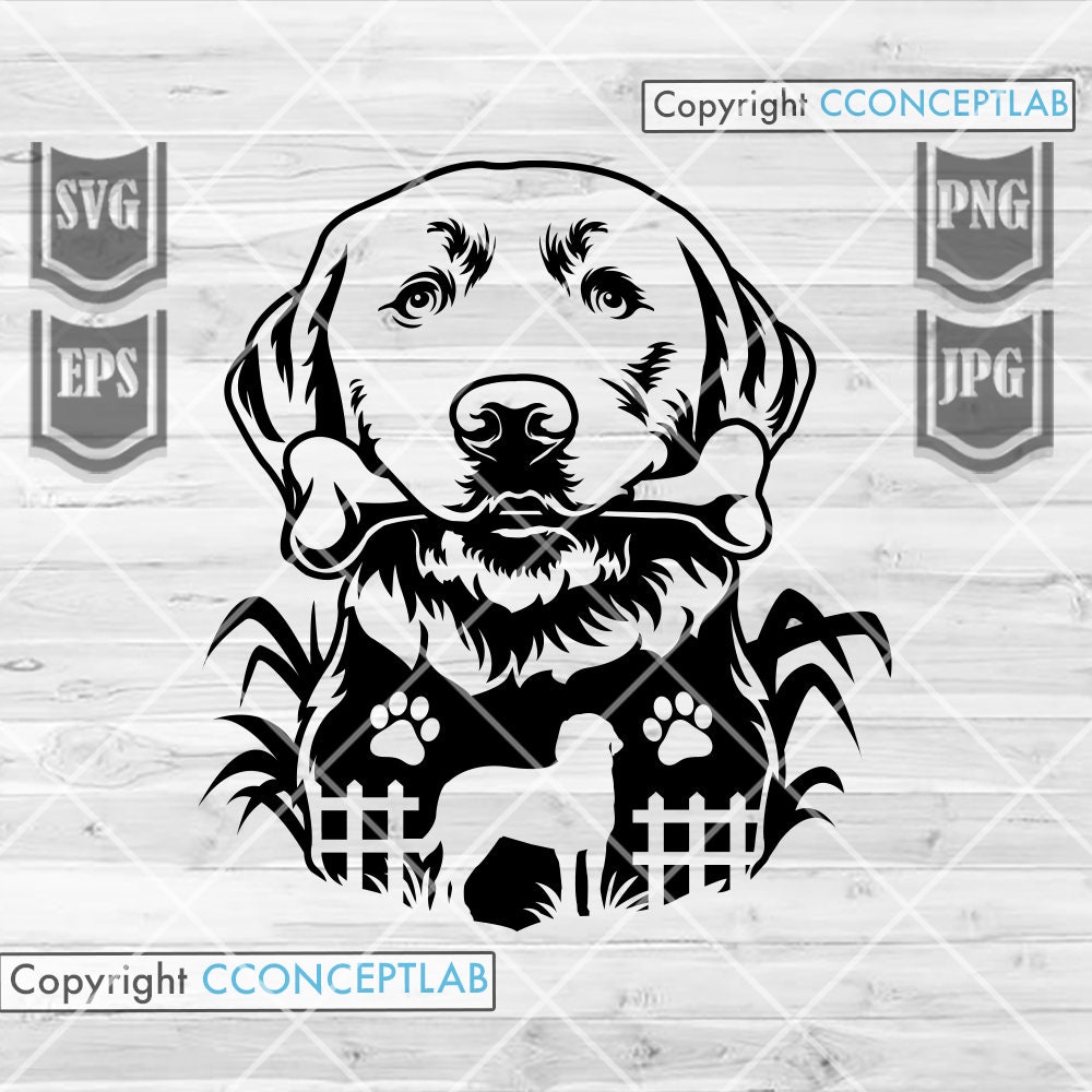 Labrador Dog Scene Svg Labrador Clipart Labrador Cutfile Etsy UK