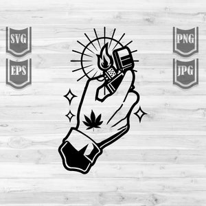 Light it up svg | Marihuana Clipart | Cannabis Cutfile | Weed Life Shirt png | Beleuchtungsgelenk dxf | Rasta 420 Stoner Schablone | High Life jpg