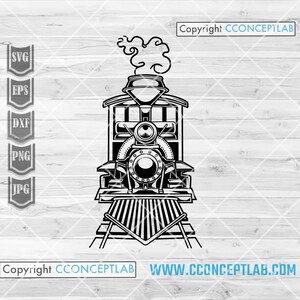 Old Train svg / Vintage Ride Clipart / Retro Transportation dxf / Ancient School Train Cutfile / Train Driver Gift Idea / Train Shirt png