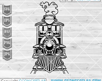 Old Train svg | Vintage Ride Clipart | Retro Transportation dxf | Ancient School Train Cutfile | Train Driver Gift Idea | Train Shirt png