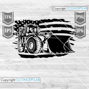 US Bulldozer svg | Construction Truck Clipart | Heavy Equipment Stencil | Skilled Driver Cutfile | Trucker Dad Shirt png | Contractor dxf