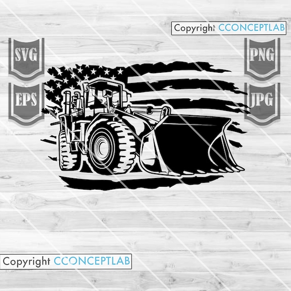 US Bulldozer svg | Construction Truck Clipart | Heavy Equipment Stencil | Skilled Driver Cutfile | Trucker Dad Shirt png | Contractor dxf
