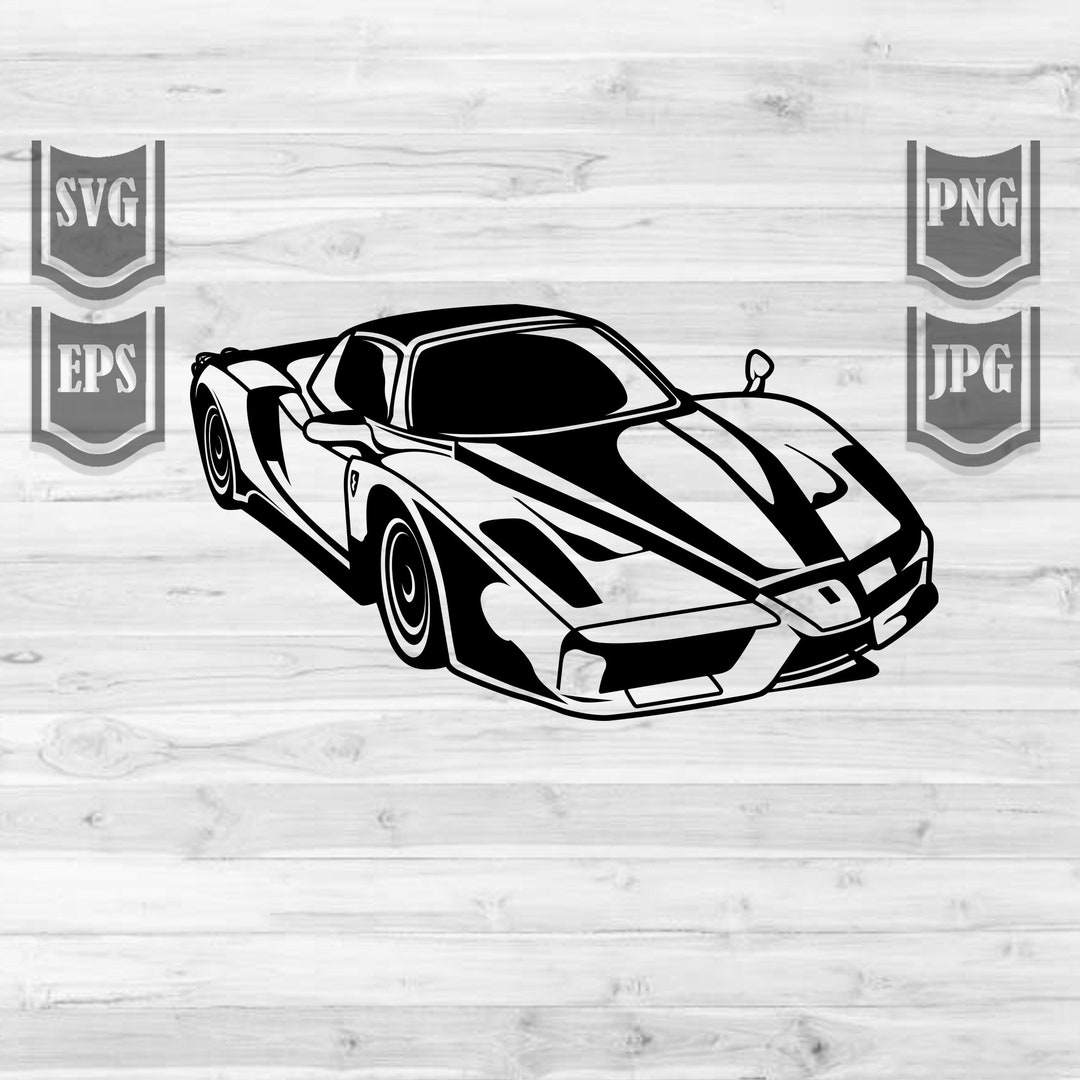 Luxury Sports Car Svg | Vintage Ride Clipart | Muscle Car Cut File ...