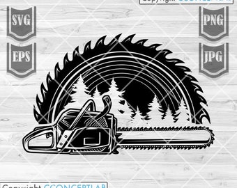 Chainsaw Wood Cutter svg | Chainsaw svg | Wood Cutter svg | Gift for Dad svg | Wood Cutter png | Outdoor svg | Chainsaw Cutfile | Wood svg