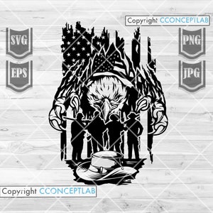 US Eagle Hunter Squad svg | Jagd Papa Clipart | Geweih Geschenkidee T-shirt png | Boho Outdoor Plotterdatei | Hunter Team Monogramm Schablone DXF