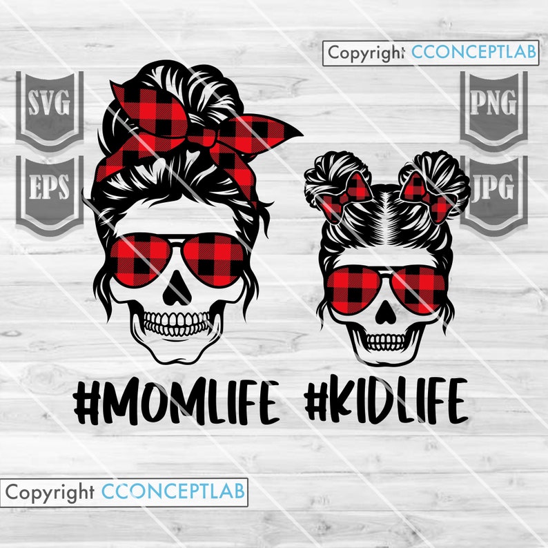 Download Mom Life Kid Life Svg Mom Life svg Buffalo Plaid Mom | Etsy