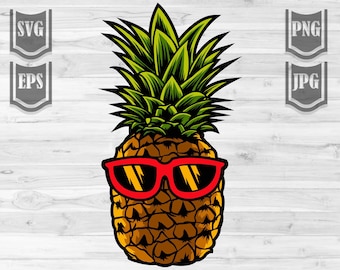 Tropical Pineapple svg | Fruitseizoen Clipart | Cocktail Drankjes Stencil | Fruity Cool Summer Shirt png | Pine Drinks Cut File | Bar Monogram