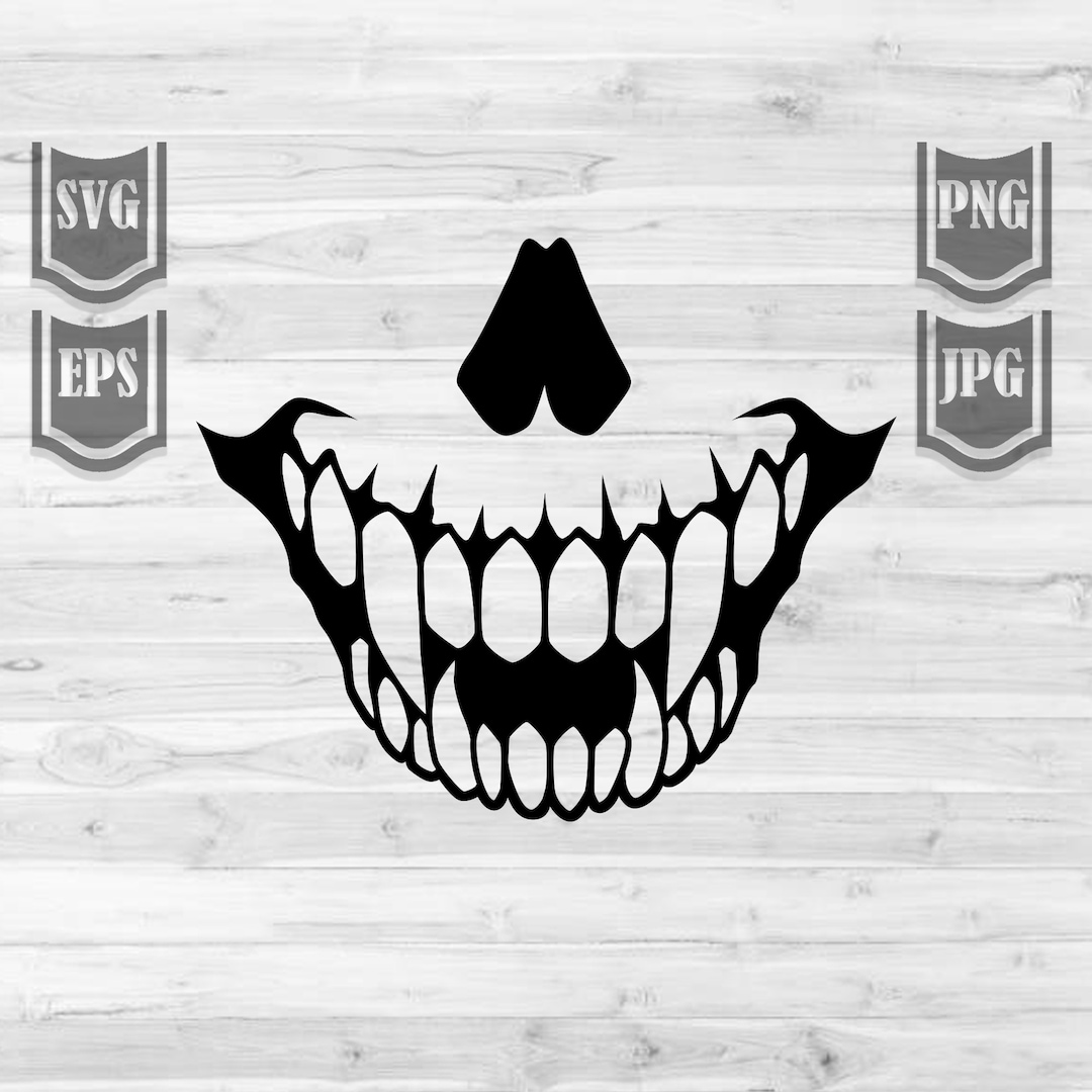 Sharp Scary Teeth Svg File || Teeth Clipart || Scary Skull Teeth Svg ||  Sharp Teeth Illustration || Monster Teeth Svg || Cutfiles - Etsy, image size:1080x1080