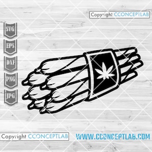 Weed Joint Bundle svg | Cannabis Clipart | Rolling Blunt dxf | Marihuana Schablone | Kush Life Shirt png | Smoking Weed Cutfile | Rasta 420
