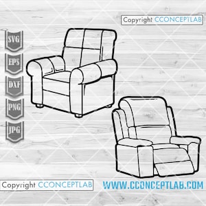Ruststoel svg | Lounge Fauteuil Clipart | Sofa Stencil | Vintage Zit Cutfile | Oma dxf | Opa Shirt png | Grappig oma cadeau idee