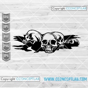 Teschi svg / Clipart cimitero / Stencil cimitero / Cutfile sepoltura / Maglietta lutto png / Halloween dxf / Fantasma infestato inquietante / Terra degli zombi jpg