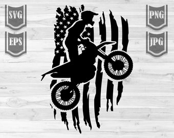 US Motorcross Svg File // US Motorcycle Racing Svg // Dirt Bike racing Svg // Extreme Motorcross Clipart //Cut Files