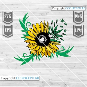 Sunflower Weed Svg File || Marijuana Plant Svg || Sun Flower Svg || Cannabis Svg || Weed Shirt || Sun flower Shirt || Weed Svg || Cutfiles
