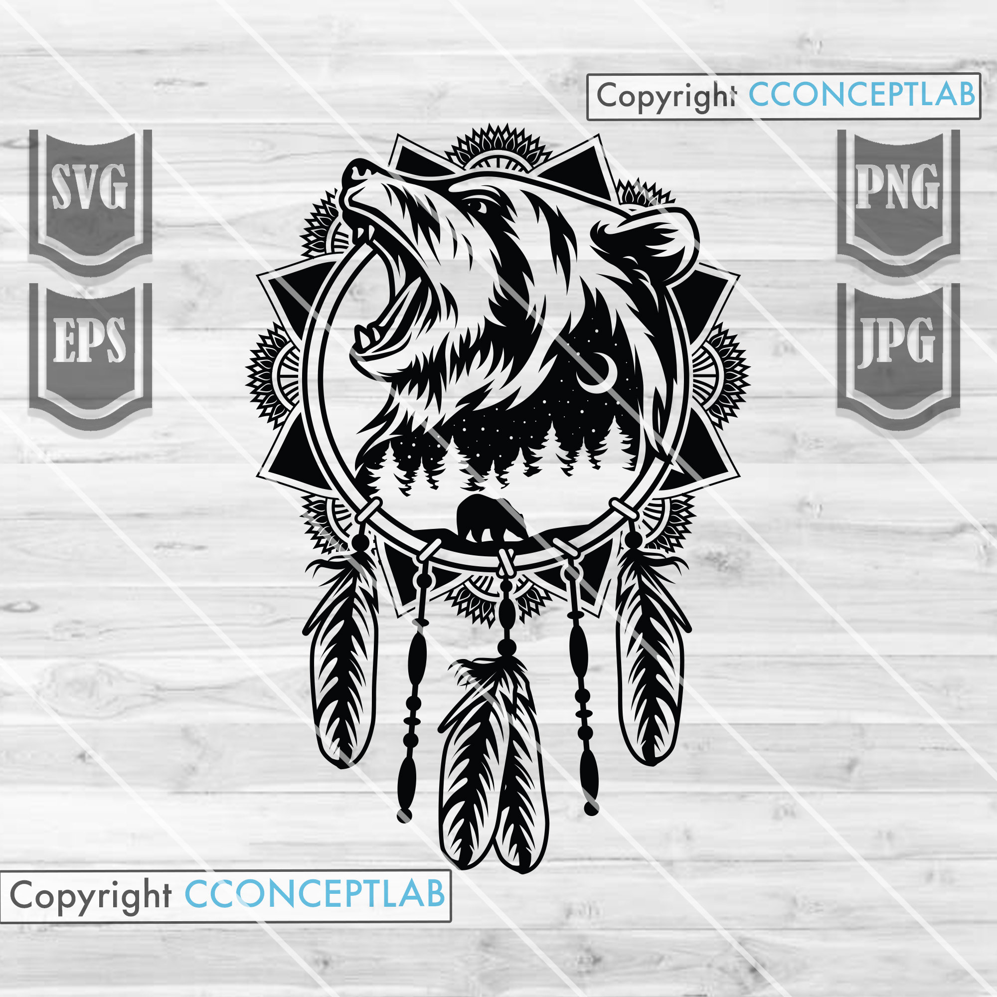 Bear Outdoor Mandala Svg File || Mandala Animal svg || Bear Svg || Bear Outdoor Shirt || Bear Mandala svg | Bear Animal Cut Files | Bear Png