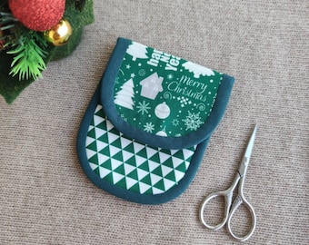 Christmas Cross Stitch Scissors Case - Scissors storage Scissors textile Pouch - Protective scissors holder - Travel scissors organizer