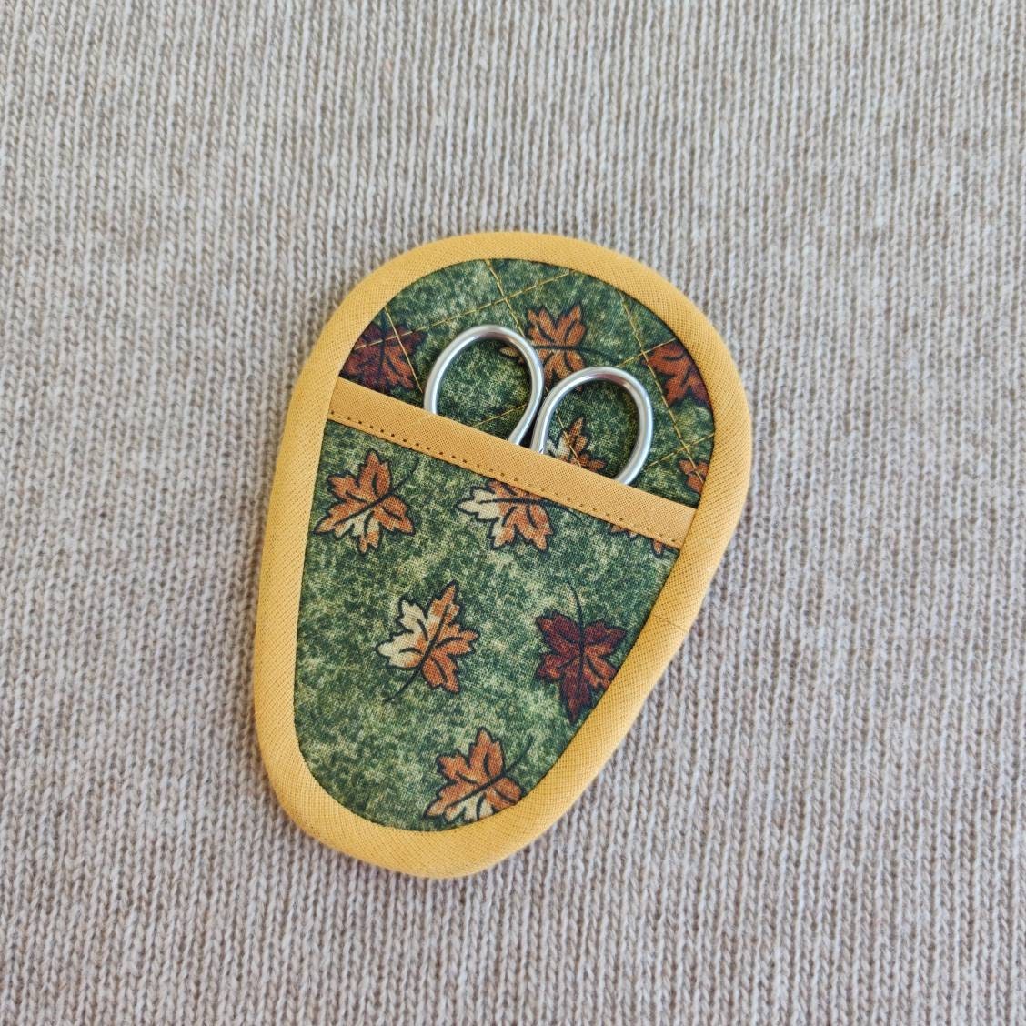 Fall Leaf Cross Stitch Scissors Case, Fabric Scissors Holder ...