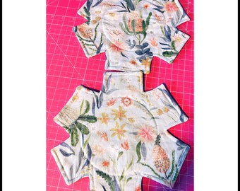 Handmade Cotton Pot Protector Set, Floral Print Pan Divider