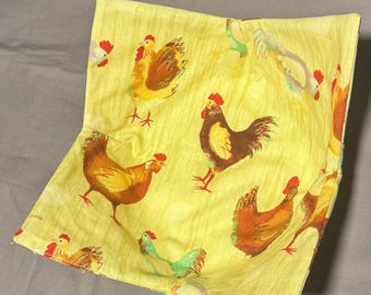 Microwave Bowl Cosy: 100% Cotton, Reversible, Washable Holder