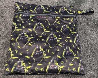 Black bat Wetbag - Swimming, daycare, wet clothes, beach, MCNs, beach period underwear.