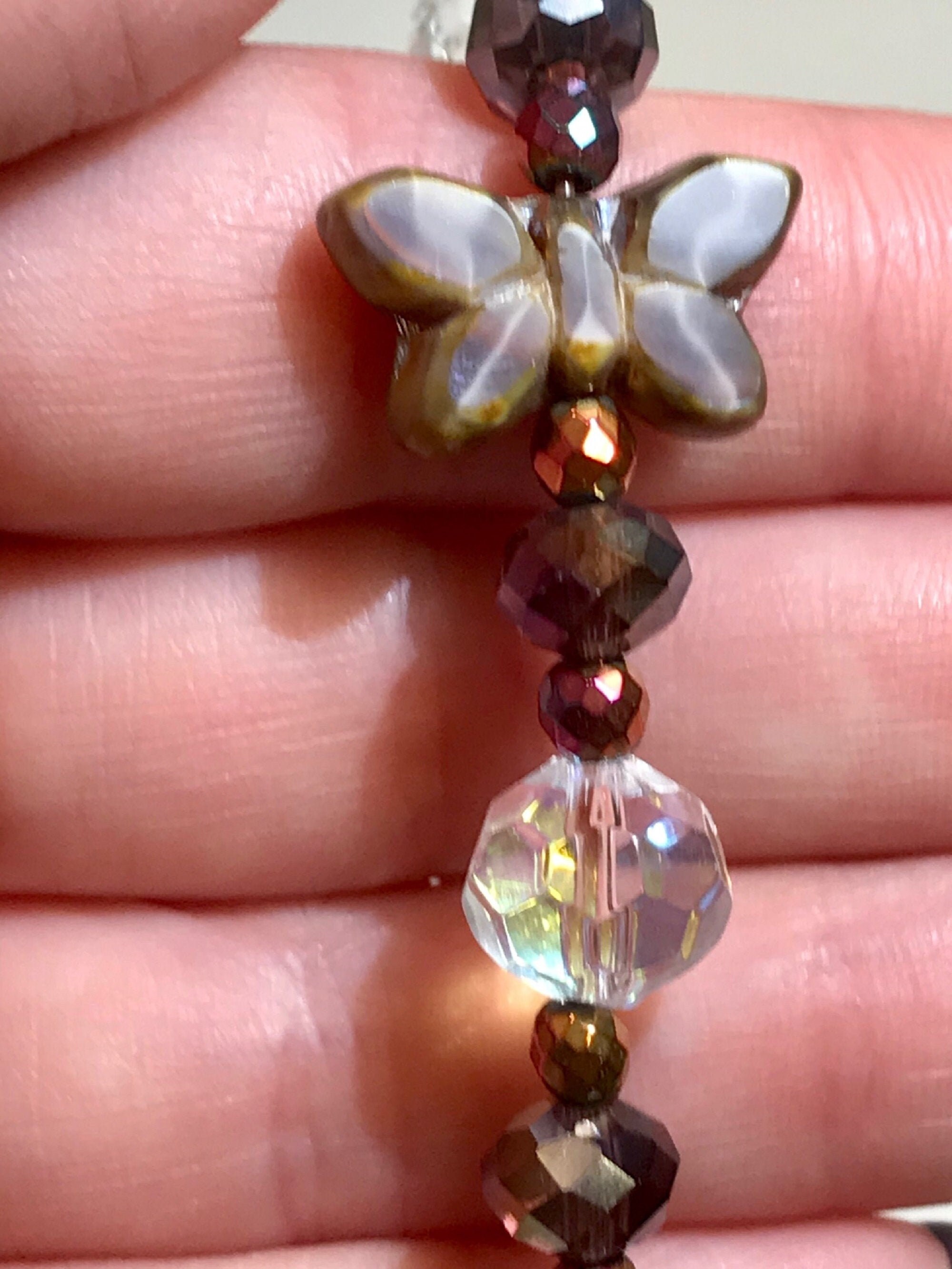 Believe Charm Czech Glass Crystal Hematite Healing Bracelets Gemstone Bracelet