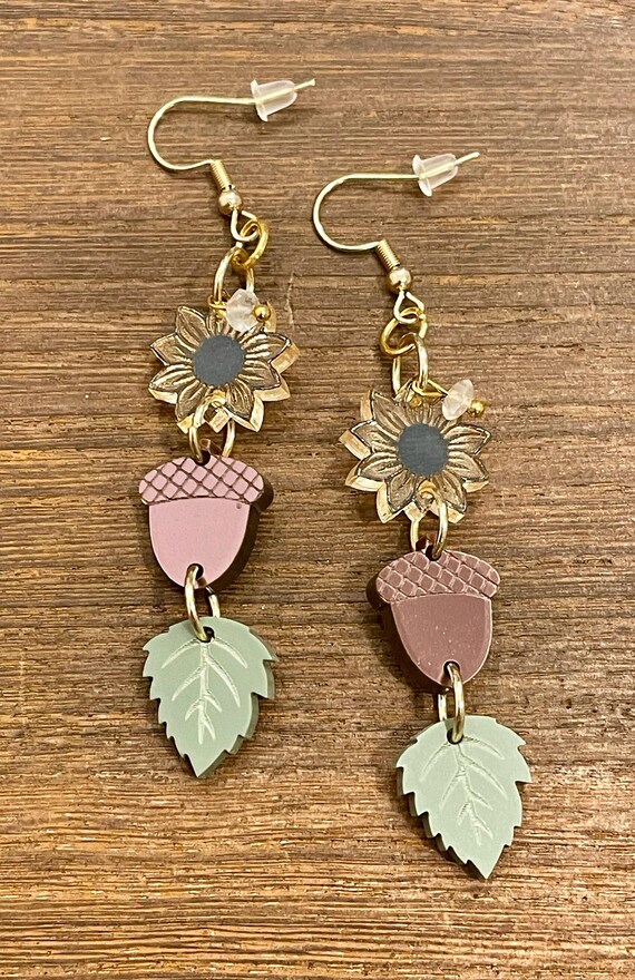 Gemstone Earrings - Topaz Crystal Healing, Fall Lover Jewelry
