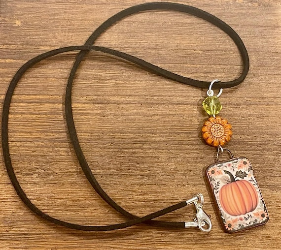 Gemstone Pendant Necklace - Peridot Crystal Healing Jewelry, Vintage Pumpkin