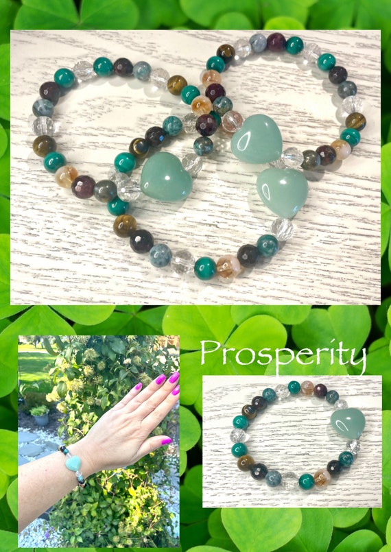 Gemstone Bracelet - Wealth and Prosperity Jewelry, Lucky Jewelry, Reiki Healing