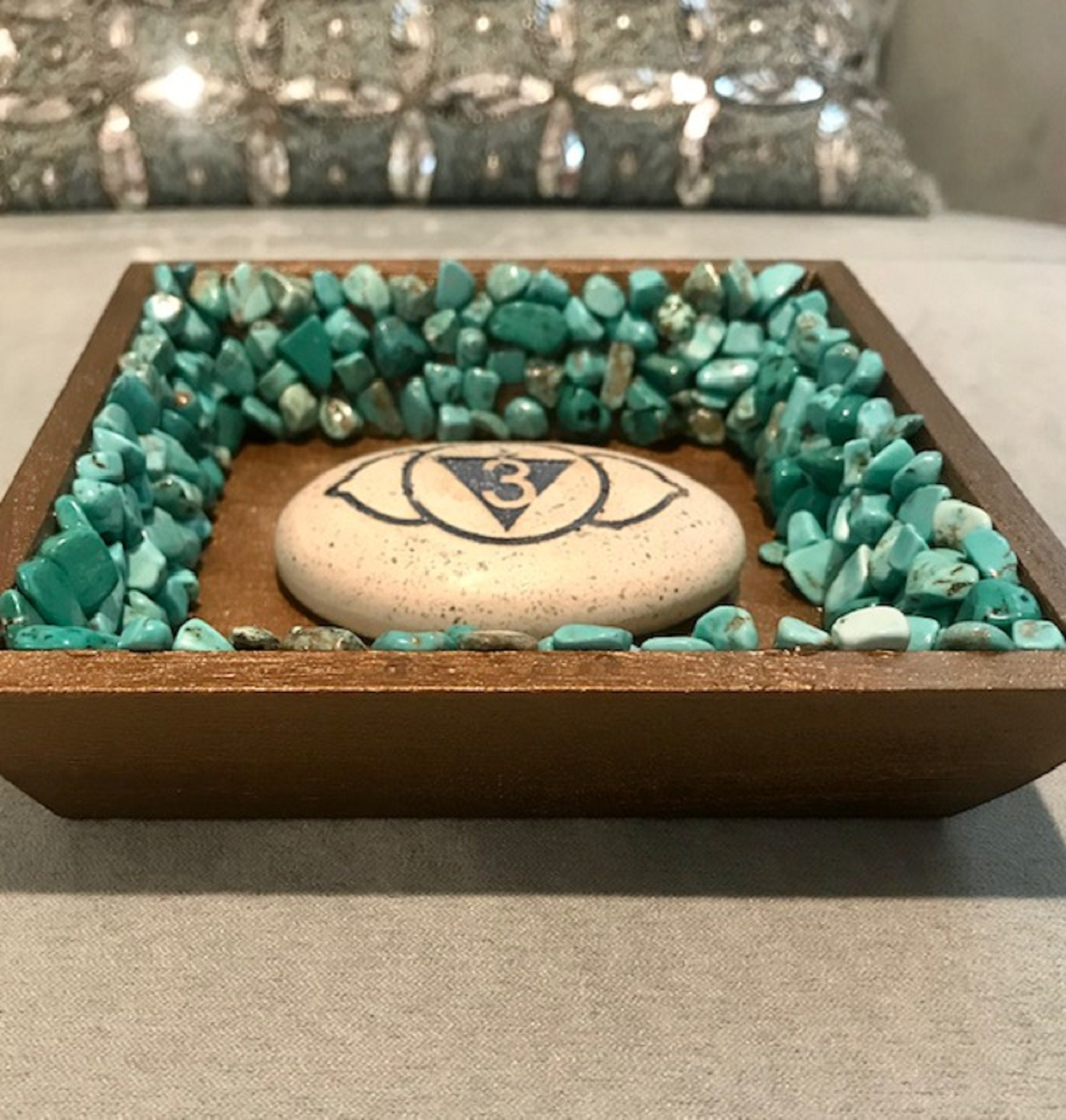 Gem Tray Crystals and Natural Wood