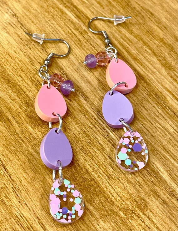 Gemstone Earrings - Jade Crystal Healing, Easter Eggs