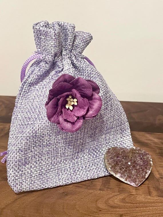 Angel Crystal Bag - Amethyst Druzy Crystal Healing, Reiki Healing - Self-Love Healing