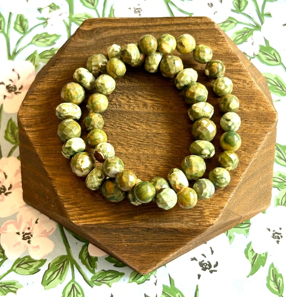 Gemstone Bracelet - Rhyolite Crystal Healing, Nature’s Pulse