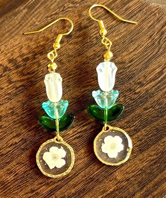 Gemstone Earrings - Hematite Crystal Healing, Serenity Garden