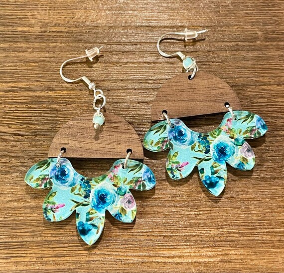 Gemstone Earrings - Amazonite Crystal Healing, Summer Earrings