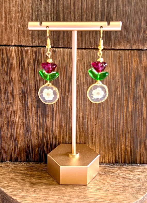 Gemstone Earrings - Hematite Crystal Healing, Bloomtopia