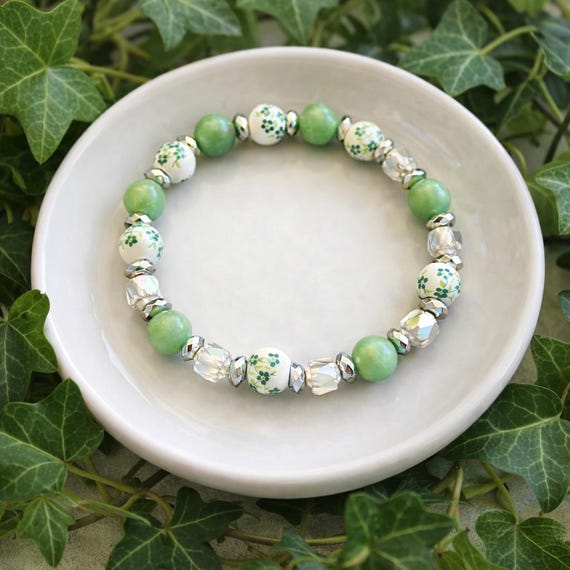 Angelite & Silver Hematite Bracelet – Irish Blessings, Calming Gemstone