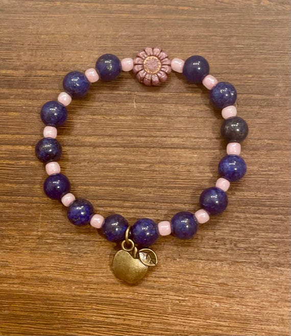 Gemstone Bracelet - Lapis Lazuli Crystal Healing, Teacher Gratitude