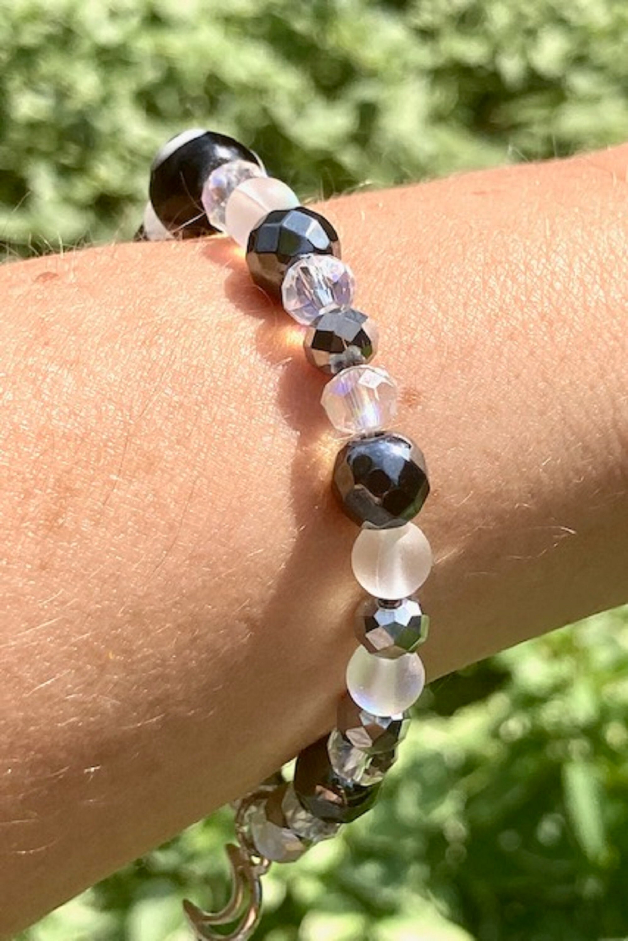 Gemstone Bracelet Good Luck Bracelet / Crystal / Hematite / Aura