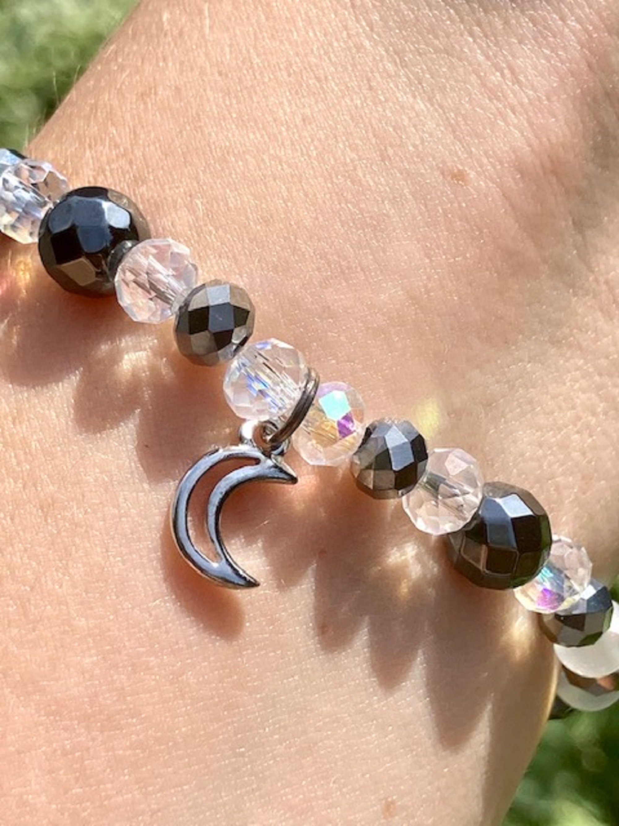 Gemstone Bracelet Good Luck Bracelet / Crystal / Hematite / Aura