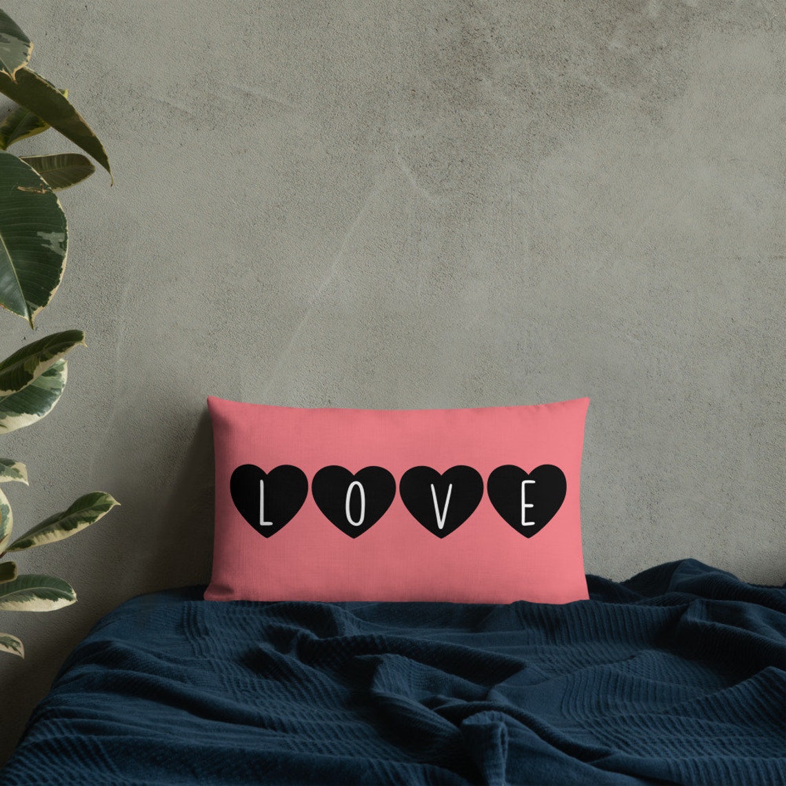Love in Hearts Pillow Pink Love pillows. Valentine Pillows. Etsy