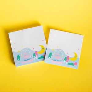 Magic fountain memo pad