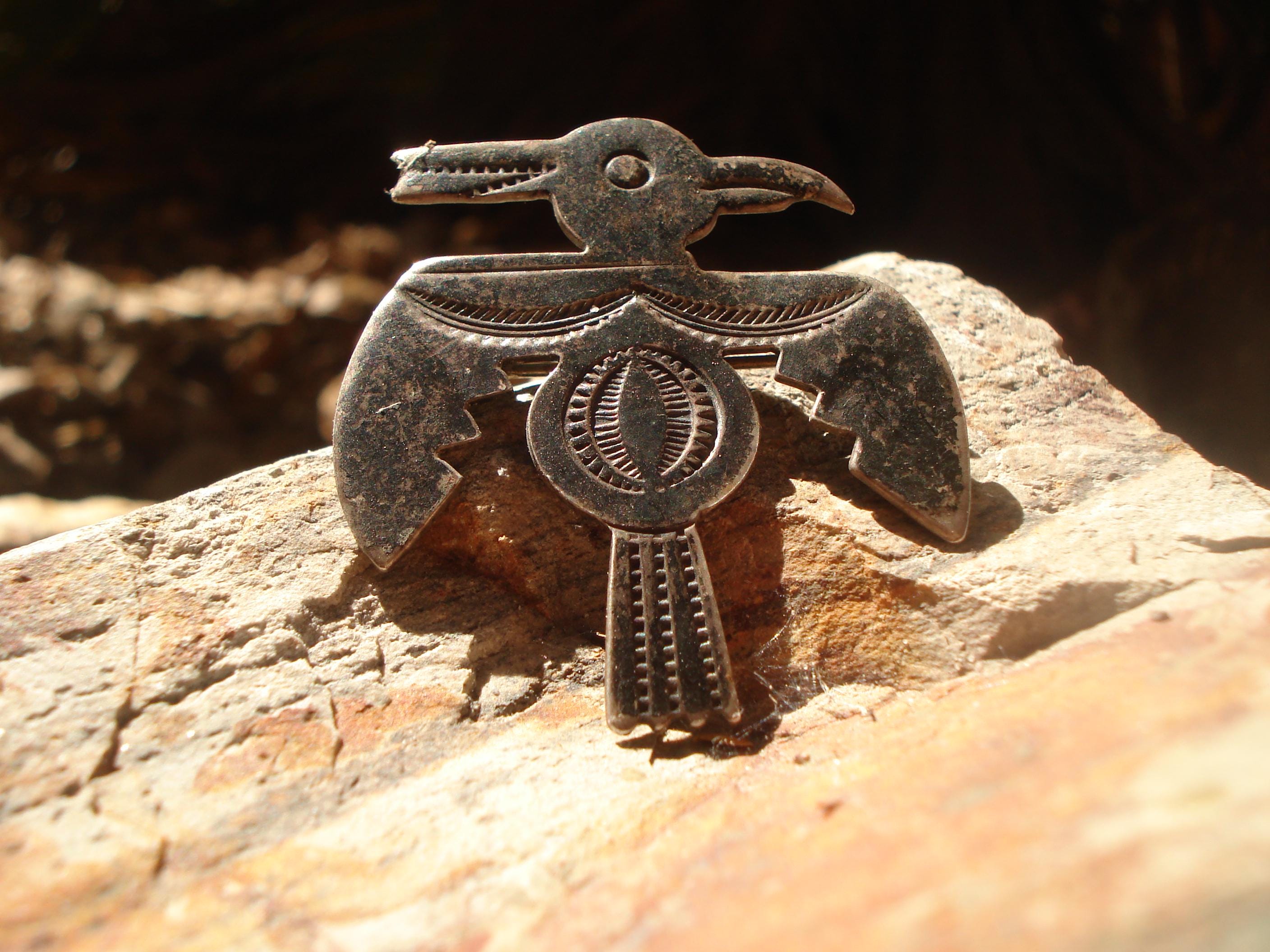 Vintage Navajo Thunderbird Brooch - Etsy