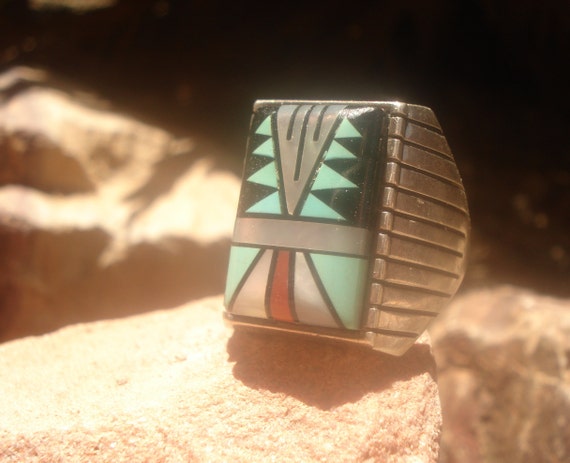 Big, Bold, Beautiful, Navajo, Sam Begay, Green Tu… - image 1