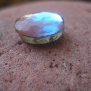 1800&#39;s Saphiret, Edwardian, Antique Faceted Stone, Beautiful Faceted Stone, Created by Fusing Gold with a Sapphire Colored Blue Glass, 10mm