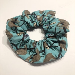 Sloth scrunchie sloths animal lover sloth hair tie image 1