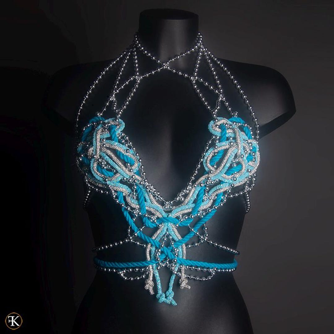 Blue Glitter Strass Top - Etsy