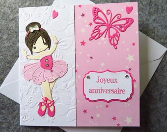 Carte Danseuse Etsy