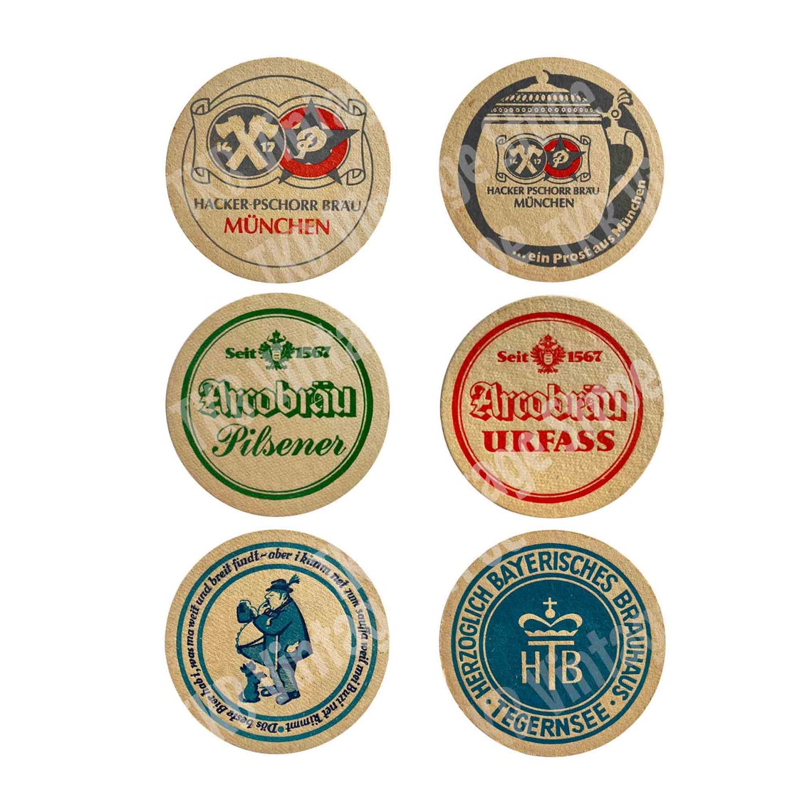 15 Vintage Beer Coasters Digital Download Printable Beer Etsy