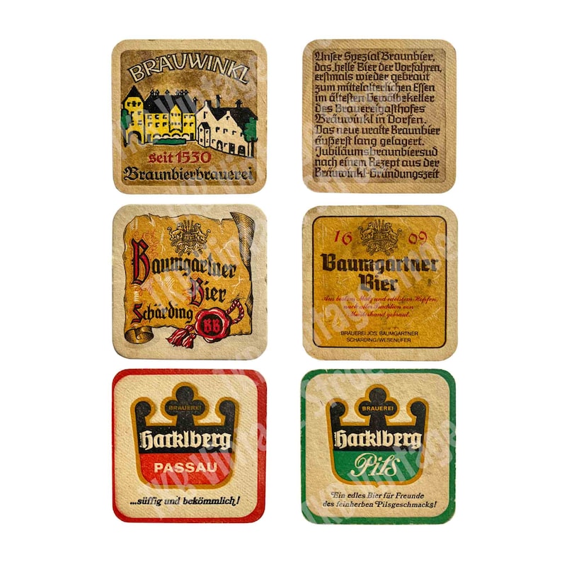 15 Vintage Beer Coasters Digital Download Printable Beer Etsy