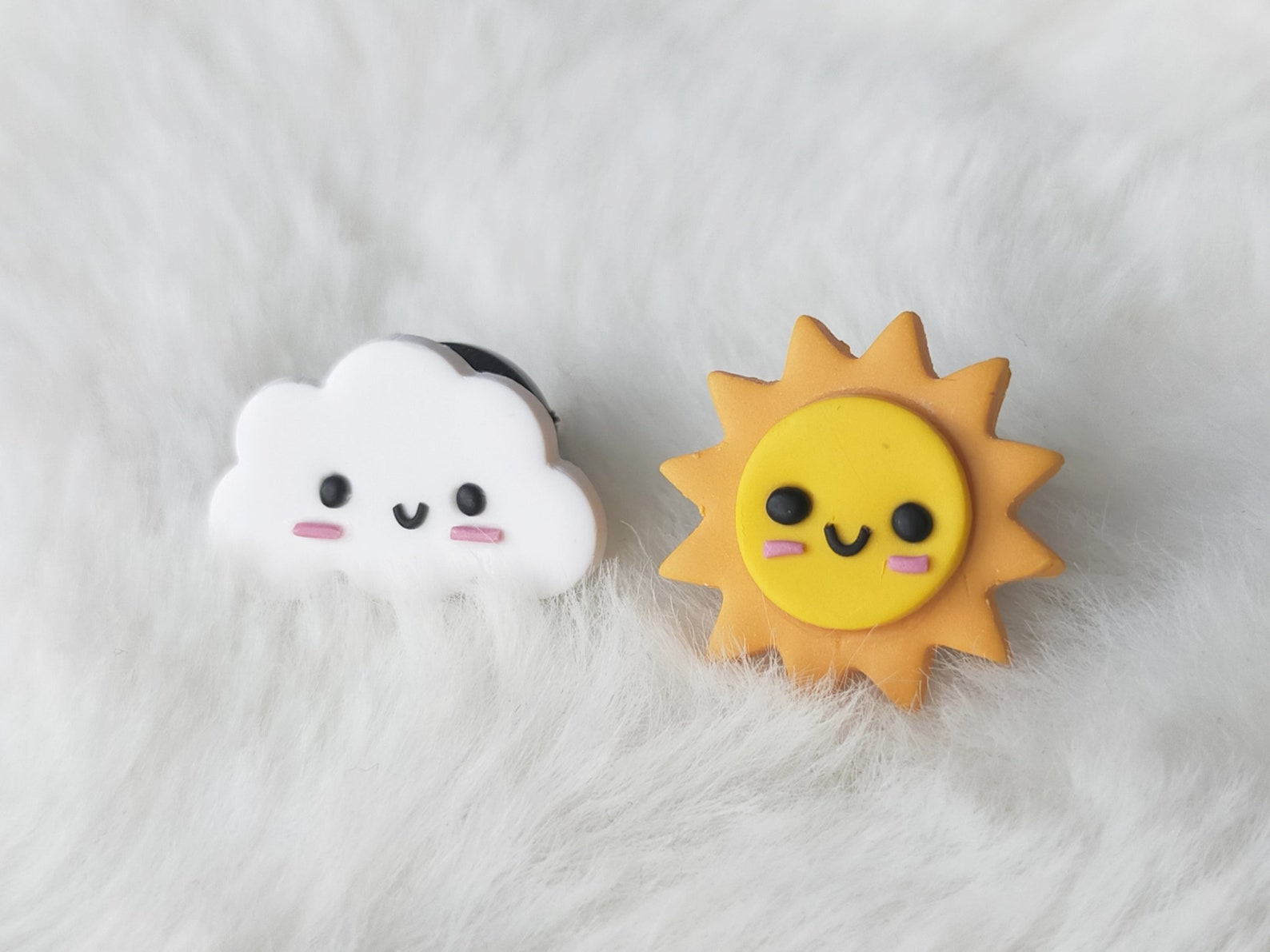 Pin Cute sunshine pin Cute moon pin handmade polymer clay Etsy
