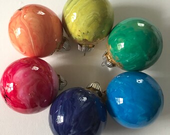 Pride Set of 6 Christmas Tree Ornaments created by Samuel Ayer of Artistic Mermen Provincetown